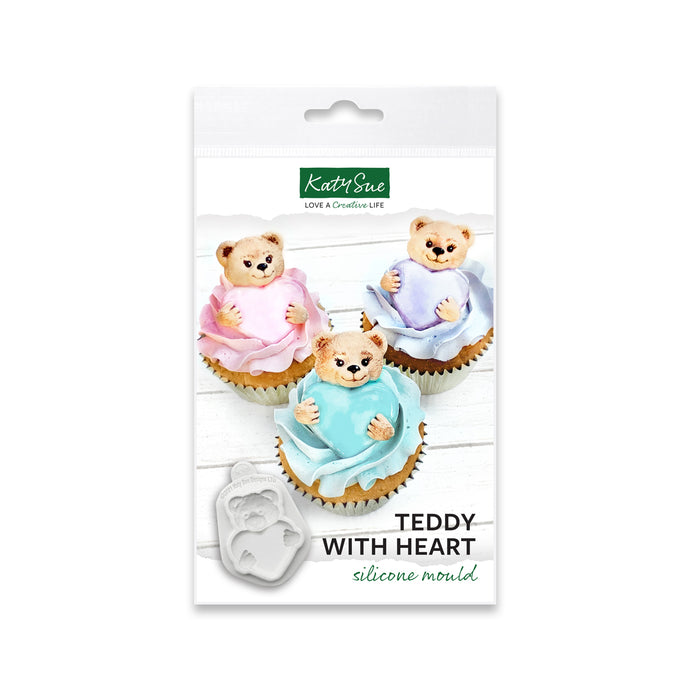 C&D - Teddy with Heart Silicone Mold