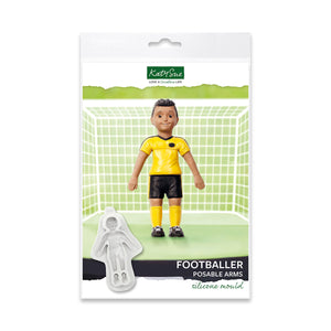C&D - Soccer Player / Footballer Posable Arms Silicone Mold for cake decorating and crafts