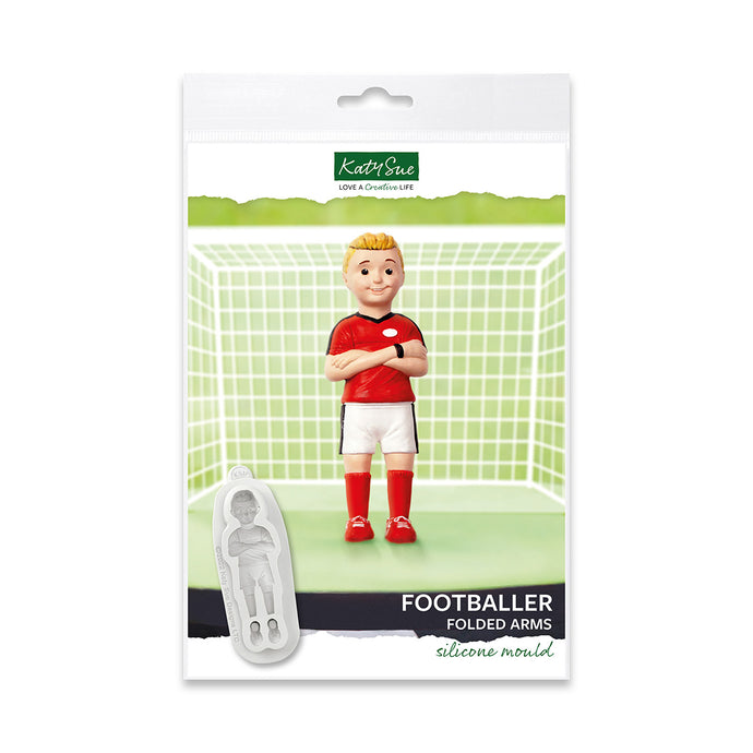 C&D - Soccer Player / Footballer Folded Arms Silicone Mold for cake decorating and crafts