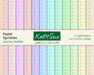 Pastel Sprinkles | 12x12 Digital Papers