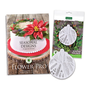C&D - Flower Pro Winter Foliage Mold & Book Bundle