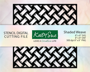 Shaded Weave Stencil | Digital Cutting File