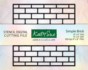 Simple Brick Stencil | Digital Cutting File