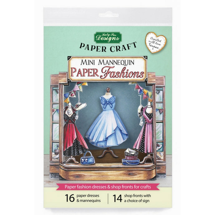 Mini Mannequin Paper Fashions | Paper Craft Pack (Not Die Cut)